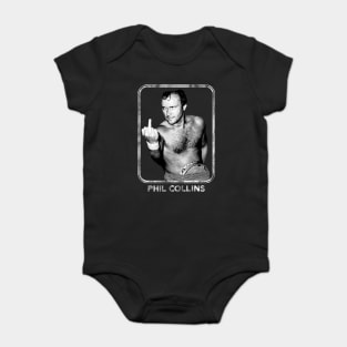 Phil Collins -- Aesthetic Fan Art Retro Style Baby Bodysuit